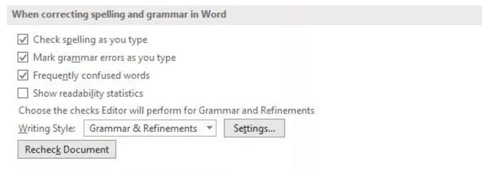 mac word is not actually checking for spelling